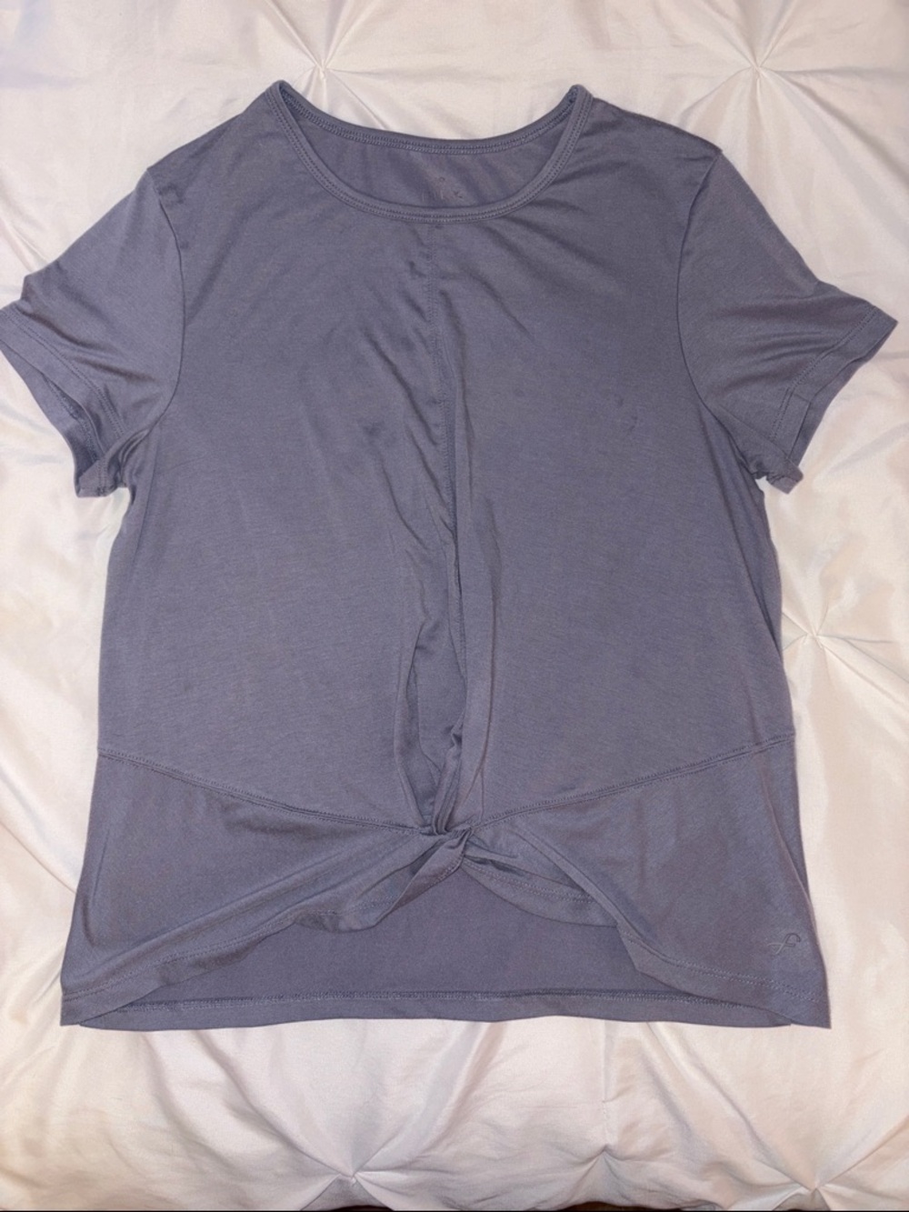 Freely Women’s Short Sleeve Front Knot Tee - Dusty Lavender